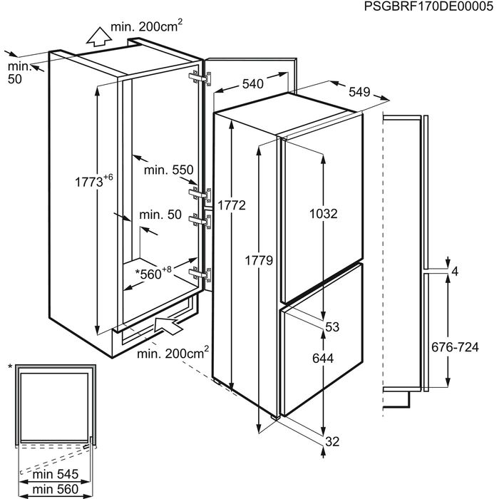 Integreeritav külmik AEG SCE818E6TS