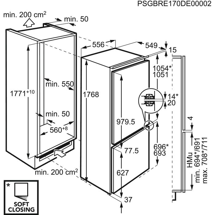 Integreeritav külmik AEG SCE818E6TF