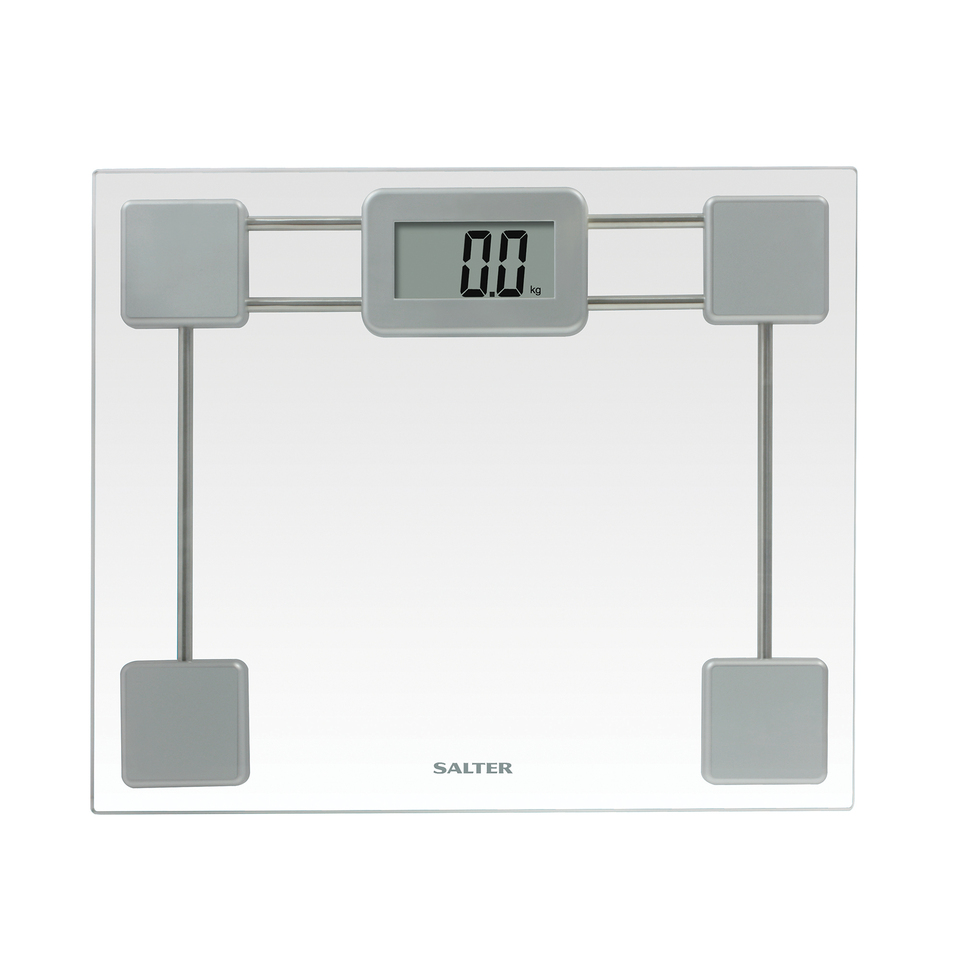 Salter 9081 SV3R Toughened Glass Compact Electronic Bathroom Scale