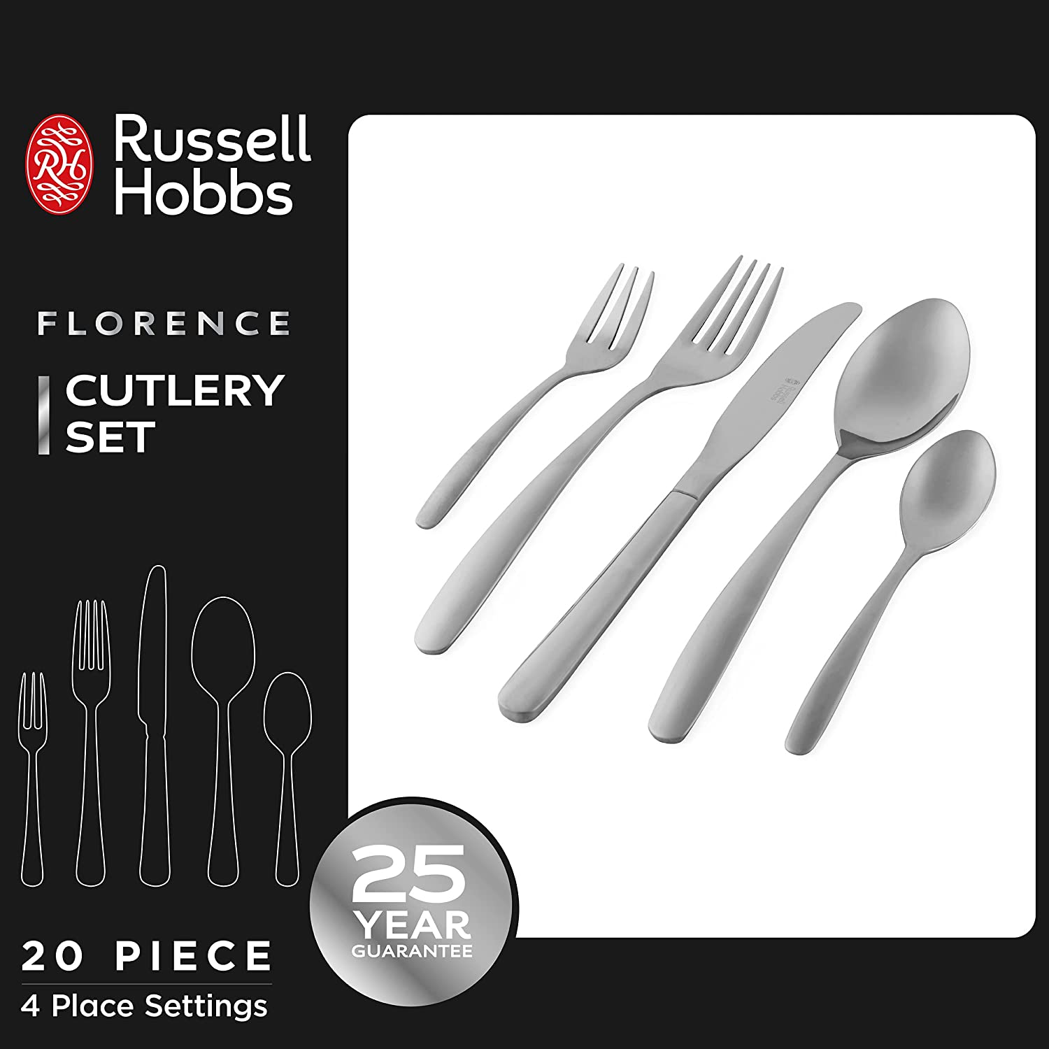 Russell Hobbs RH02264EU7 Florence cutlery set 20pcs