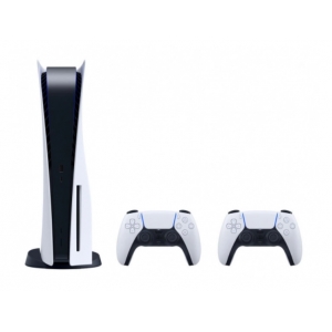 Sony Playstation 5 825GB BluRay (PS5) white + 2 DualSense Controllers