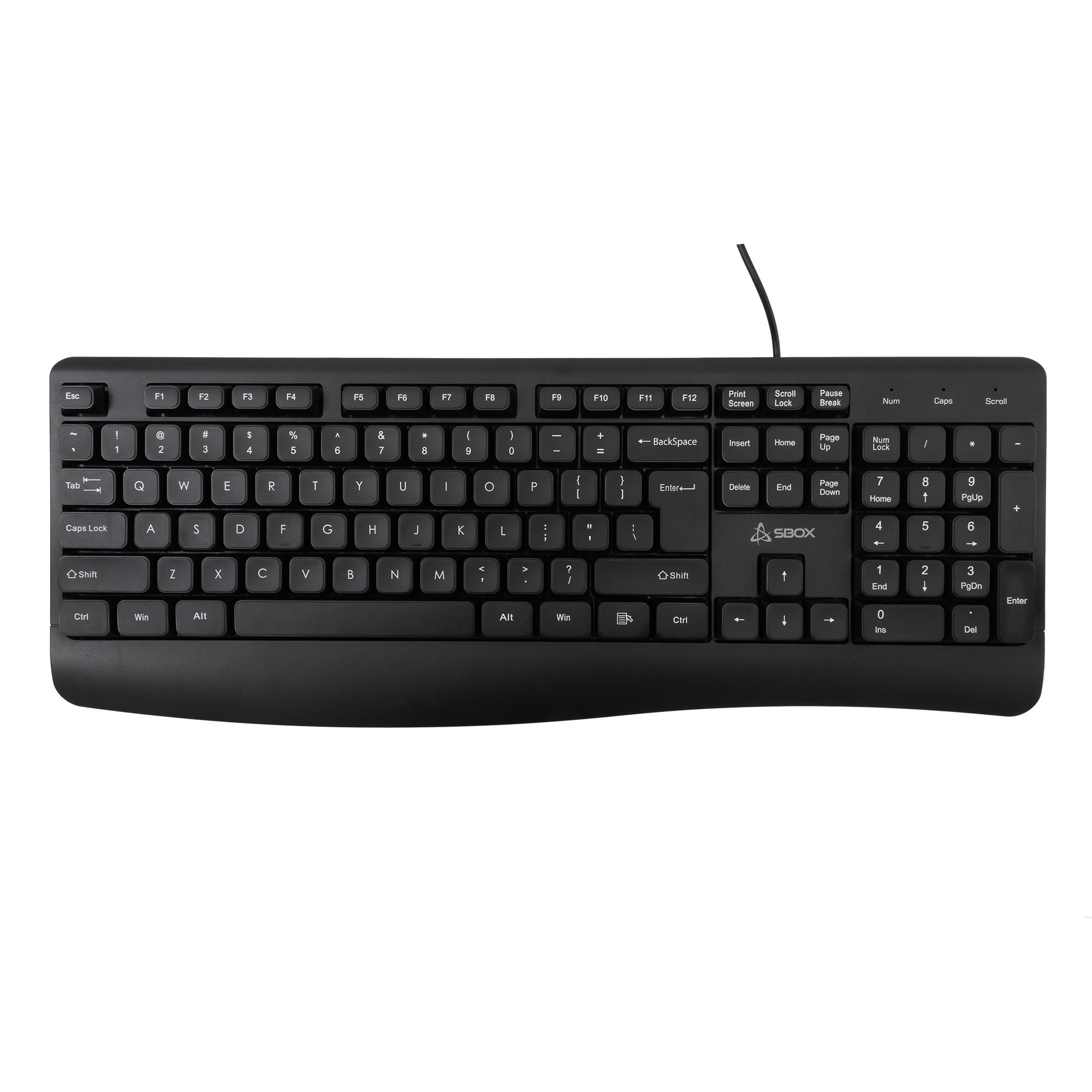 Sbox K-103 Keyboard US Black