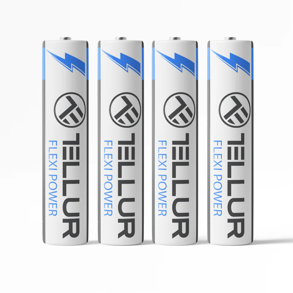 Tellur Flexi Power battery, Super Alkaline, AAA LR03, 1.5V, 4 pcs/set