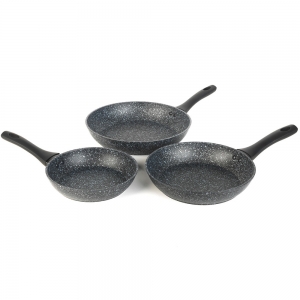 Salter BW11459BRMFOB Megastone Thermo Collar 3-Piece Frying Pan Set - 20/24/28cm