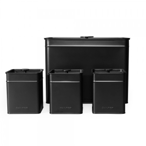 Salter BW126141EU7 Kuro 4-Piece Bread Bin &amp; Canister Set