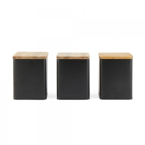 Salter BW12898EU7 Toronto 3-Piece Canister Set Black